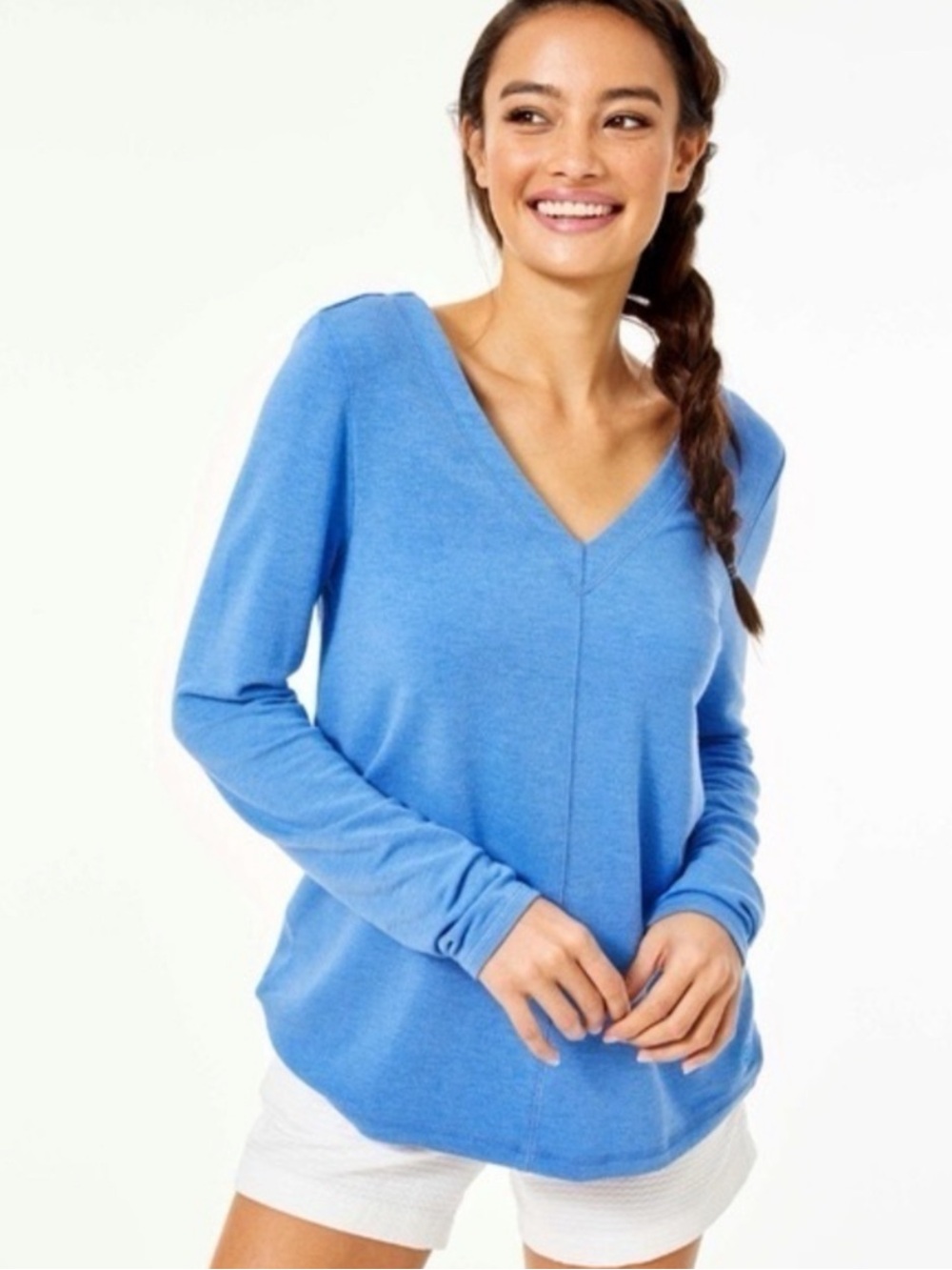 Lilly Pulitzer Areli Pullover Heathered Bennett Blue Size XS